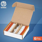 Everest 90° Angled RJ45 Cat6A Keystone Jacks 10-Pack in Orange - Slim Profile Female RJ45 Connectors - Cat 6A Keystone Jack - Compatible with 90° Angled Speed Termination Tool - easyJACK (B094WB91H3)