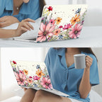 Mektron Designed Case for MacBook Pro 16 Inch A2141 Cover 2019 Release 16" with Liquid Retina Display/Touch ID, Plastic Hard Shell with Keyboard Skin & Screen Protector & Dust Plug, Colorful Floral