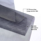 Windows Screen and Screen Door Repair Kit, 48"x118" Charcoal Fiberglass Mesh with Rolling Tool/Hook/Ruler/Cutter/Spline - Window Screen & Sliding Screen Door Replacement for Windows, TOOLTRIZ