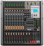 Professional Audio Mixer, 12 Channel Sound Board Mixing Console, Dual DSP Reverb Studio Mixer Board, Dual 7-Band EQ, 48V Phantom Power, 4 Group Stereo Output Input, PAD