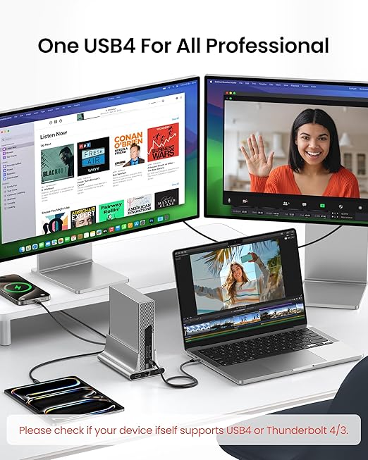 Silkland USB 4 for Long Thunderbolt 4 Cable 16.5FT/5M, 20Gbps Data Transfer, Supports 5K/4K@60Hz, 240W PD 3.1 Charging, USB C Video Cable Compatible for Thunderbolt 3, MacBook, SSD, Docking,VR Headset