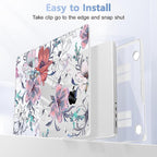 for MacBook Pro 16 inch Case 2021 2022 2023 2024 Release A3186 A3403 M4 A2991 M3 A2780 M2 A2485 M1 Pro/Max, Hard Shell Case with Screen Protector & Keyboard Cover, Floral C319