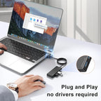 USB Hub, Multiport USB Splitter Adapter, 2 ft Long Cable USB 3.0 Hub, USB Extender for Laptop, PC, iMac, Surface Pro, MacBook, Mac Pro, Flash Drive, XPS, Mouse, HDD