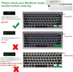 Allinside Silicone Keyboard Cover for New MacBook Air 13 inch A2179 Released in 2020 with Touch ID and Retina Display US Version, Rainbow