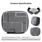 K&F Concept 10 in 1 Lens Filter Case, Hard Shell Camera Filter Pouch Up to 95mm with Hand Strap, Waterproof Camera Lens Filter Storage Wallet for ND UV CPL Filter Pouch