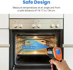 Etekcity Infrared Thermometer 1080, Heat Temperature Temp Gun for Cooking, Laser IR Surface Tool for Pizza Oven, Meat, Griddle, Grill, HVAC, Engine, Accessories, -58°F to 1130°F, Orange