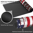 Mouse Pad, Large Vintage USA Flag with Tractor Desk Mat, Extended Non-Slip Gaming Keyboard Mousepad Desk Pad, Thick Stitched Edges Waterproof Mouse Mat 31.5"x15.7" (Retro American Flag)