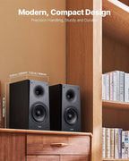 VEVOR Passive Bookshelf Speaker, 100W, Book Shelf Stereo Speakers with 6.5-Inch Woofer and 1-Inch Tweeter, Detachable Grille, 55Hz-20KHz Frequency Response, Wooden Enclosure, for Home Theater (1 Pair)