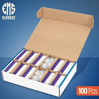 Everest 90° Angled RJ45 Cat6 Keystone Jacks 100-Pack in Purple - Slim Profile Female RJ45 Connectors - Cat 6 Keystone Jack - Compatible with 90° Angled Speed Termination Tool - easyJACK (B094WB91H3)