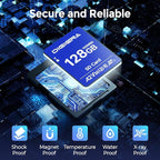 128GB CS100 SDXC UHS-I Memory Card - up to 100MB/s, C10, U3, V30, 4K UHD, SD Card for Computers, Digital Cameras, Home Theatre Devices, Car Navigation Systems (1 Pack)