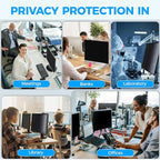 2 Pack Hidden Design Magnetic Computer Privacy Screen Filter 27 inch for Frameless Monitor 16:9 Widescreen, Removable Anti Blue Light Privacy Shield, Anti-Glare Protector