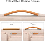 MOSISO 360 Protective Laptop Case 13.3 inch, 13-13.3 inch Laptop Sleeve Compatible with MacBook Air/Pro 13 / Pro 14,HP Dell Acer ASUS,Side Open Carrying Case with 4 Zipper Pockets&Handle, Khaki