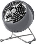 Vornado VFAN™ Mini Modern Vintage Fan, Retro Metal Air Circulator, Fan for Desk & Bedside, 2 Speeds, Adjustable Tilt, Personal Cooling with Targeted Airflow, Quiet Fan, Storm Gray