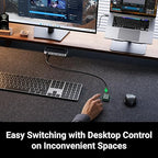 UGREEN USB 3.0 Switch 2 Computers Sharing USB C & A Devices, 4 Port USB Switcher Sharing Keyboard and Mouse, Printer/Scanner USB Switch Hub for Two Computers with 2 USB3.0 Cables and Remote