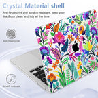 May Chen Compatible with MacBook Pro 13 inch Case 2022 2021 2020 Release Models A2338 M2 M1 A2251 A2289, Plastic Hard Shell Case Keyboard Cover for Mac Pro 13" with Touch Bar & Touch ID, Floral Leaves