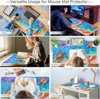 Lokigo Sea Turtle Desk Pad, Waterproof Large Mouse Pad for Desk Keyboard Writing Mat with Non-Slip Rubber Base, Gaming Mousepad for Boys Girls Deskmatt for Gaming Study 31.5"x15.7", Teal