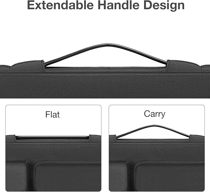 MOSISO 360 Protective Laptop Case 15 inch, Laptop Sleeve Compatible with MacBook Air 15 M4 A3241 M3 A3114 M2 A2941 2025-2023, Dell XPS 15, Side Open Bag with 2 Raised&1 Flapover Pockets, Black
