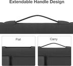 MOSISO 360 Protective Laptop Case 17.3 inch, 17-17.3 inch Laptop Sleeve Compatible with Dell HP Lenovo Asus Acer Alienware Notebook Computer, Side Open Bag with 2 Raised&1 Flapover Pockets, Black