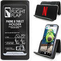 Airplane Phone Holder, Flexible Cell Phone Holder, Folding Cellphone Stand for Desk, Bed, Office, Treadmill - Airplane Accessories Long Flight Travel - Plane Essentials (Original Black)