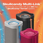 Skullcandy Terrain XL Wireless Bluetooth Speaker - IPX7 Waterproof Portable Speaker, 18 Hour Battery, Nylon Wrist Wrap, True Wireless Stereo (Bone)