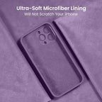 FireNova Designed for iPhone 15 Pro Case, Silicone Upgraded [Camera Protection] Phone Case with [2 Screen Protectors], Soft Anti-Scratch Microfiber Lining Inside, 6.1 inch, Light Purple
