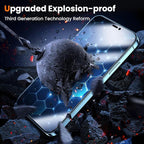 UniqueMe for iPhone 12 / iPhone 12 Pro Privacy Screen Protector - [Military Grade Shatterproof & 9H+ Hardness] Screen Protector 12 Pro Tempered Glass Full Coverage Protection, Easy to install, 2 Packs