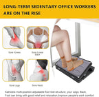 Adjustable Foot Rest Under Desk, Ergonomic Foot Stool for Office Use with Massage (PB-Gray)