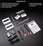 WSA-5TR-V2 Wireless Subwoofer Speaker Kit, 5.2G / 5.8GHz Dual Band Selectable, Total 106 RF Channel Auto Switching
