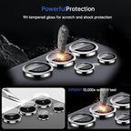 For Samsung Galaxy S24 Ultra Camera Lens Protector, Individual Lens Protector, Ultra HD 9H Tempered Glass Screen Protective Cover, Anti-scratch, Military Grade Drop Protection 2 Set. (Titanium Silver, S24 Ultra)