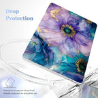 for MacBook Pro 16 inch Case 2019 2020 Release Model A2141, Plastic Hard Shell Cover with Keyboard cover & Screen Protector for MacBook Pro 16 inch with Touch Bar & Touch ID, Fluid Art Flowers