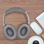 Replacement Earpads Cushions for Bose QuietComfort35&35ii(QC35 II & QC35) Silver Headphones - Professional Positioning Tools Included, Noise-Isolating Memory Foam & Breathable Leather (Grey)