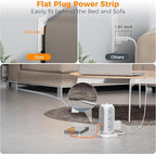 Surge Protector Power Strip Tower 10 Ft, TESSAN Flat Plug Extension Cord with 11 AC Multiple Outlets 3 USB Ports (1 USB C), 1050J Desk Charging Station for Home, Office Supplies, Dorm Room Essentials