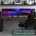 Ilyapa Under Desk CPU Mount, Steel Under Desk Computer Mount Vented Sides, PC Wall Storage, Laptop Stand, Shelf for Office Storage, 4x12x11 Inches