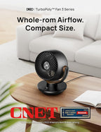 Dreo Fan for Bedroom, Desk Air Circulator Fan with Remote, 11 Inch Table Fans for Whole Room, 60ft Powerful Airflow, 120° Vertical Manual +90° Oscillating, 4 Speeds, 8H Timer, Quiet Fan, Home
