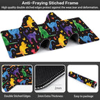 Colorful Cats and Butterflies Desk Mat,Large Watercolor Kittens Butterfly Gaming Keyboard Mouse Pad,Non-Slip Rubber Base Desk Pad Thick Stitched Edges Waterproof Mousepad Mouse Mat 31.5"x11.8"