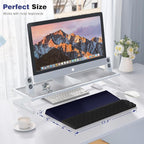 Ospelelf Ergonomic Keyboard Wrist Rest Stand Riser Holder Pad for Typing Black Blue