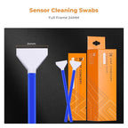K&F Concept 10 Pack Full-Frame Sensors Cleaning Swabs, DSLR SLR Digital Camera Dry CCD CMOS Clean Swabs Compatible with Nikon Sony Canon DSLR Camera Sensor, 24mm x 20mm