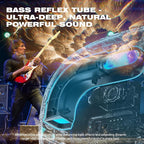 Bluetooth Speaker Loud, W-KING T8II Portable Bluetooth Speakers Wireless, 96W Peak Powerful Outdoor Boombox Subwoofer, Deep Bass/Clear Sound, BT5.4/Fast Charging/PowerBank/USB/AUX, Party Large Speaker