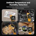 50:1 Infrared Thermometer IR Laser Gun, -58°F to 1796°F, Digital Temperature Gun/K-Type Probe -4°F to 932°F & Humidity Sensor for Cooking, Pizza Oven BBQ HVAC Home-Industrial Use