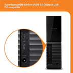 WD 18TB My Book Desktop External Hard Drive, USB 3.0, External HDD with Password Protection and Auto Backup Software - WDBBGB0180HBK-NESN