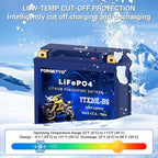 Lithium YTX20L-BS, 700A LiFePO4 Motorcycle Battery, 12V 10AH ATV, UTV, Jet Ski, 4 Wheeler, Snowmobile, Personal Watercraft, Seadoo, Polaris, Tractor,Generator and Riding Lawn Mower Battery