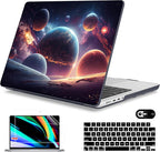 Mektron Case for MacBook Pro 16" M4 A3403 A3186 M3 A2991 M2 A2780 M1 A2485 (2021/2023/2024) Pro/Max with Touch ID, Hard Shell Plastic Laptop Cover Keyboard Cover Screen Protector, Planets