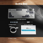RK ROYAL KLUDGE S85 Wireless Mechanical Keyboard, TKL Keyboard with Display & Ratchet Knob, Triple-Mode Bluetooth/2.4GHz/USB-C, Custom Linear Silent Switches, 7200mAh Battery, Hot Swappable, 85 Keys