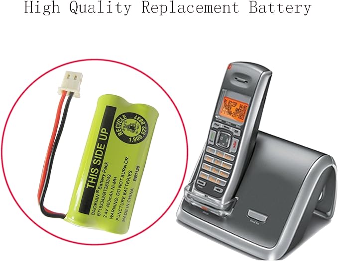2.4V 400mAh Cordless Home Phone Battery Compatible with AT&T BT162342 BT-162342 BT166342 BT-166342 BT266342 BT-266342 BT183342 BT-183342 BT283342 BT-283342 VTech CS6329 CS6114 CS6419(4 Pack)