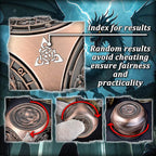 7 in 1 D6 Spinner DND Dice Set D&D, Metal Cube D and D Dice with Gift Box, Dungeons Dragons Role Playing Dice, Copper