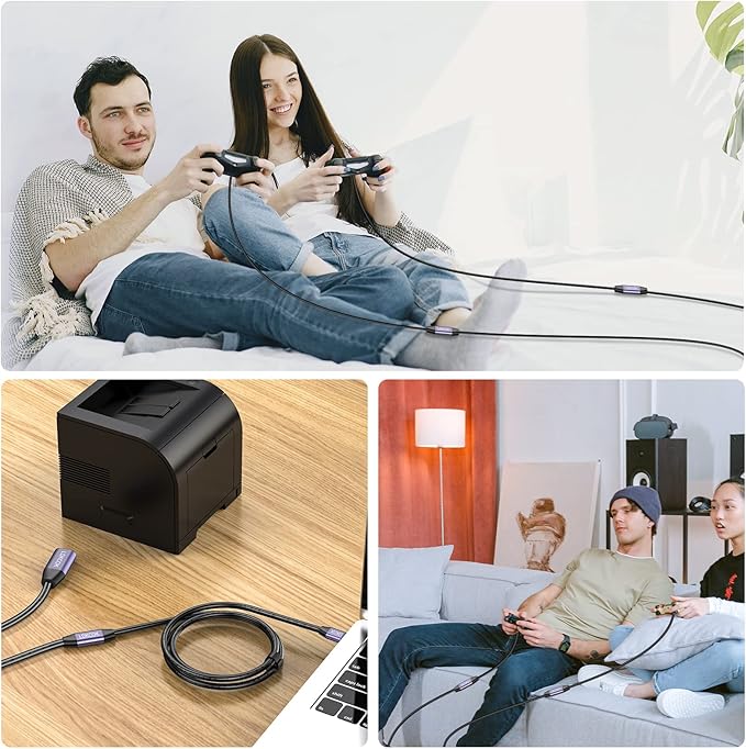LDKCOK USB 2.0 Type A Male to A Female Active Repeater Extension Cable 75ft, High Speed 480 Mbps