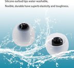 Replacement Earbud Tips Silicone Earbud Covers Fit Most in-Ear Earbuds(Inner Hole 3.8mm -5.1mm) Headphone Ear Tips Earbuds Rubber Tips 9 Pairs S M L