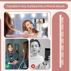 SUCKY Silicone Suction Phone Case Adhesive Octo Cup Buddy Mount - Anti-Slip Holder, Hands-Free Phone Accessory for iPhone and Android - Sticky Grip for Selfies, Videos - Chalk Pink