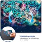 Redragon Galaxy Mandala Gaming Mouse Mat, Square Waterproof Rubber Base Mouse Pad for Office, Home, Laptop & Travel, 9.5"x7.9"x0.12"