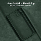 FireNova Designed for 15 Case, Silicone Upgraded [Camera Protection] Phone Case with [2 Screen Protectors], Soft Anti-Scratch Microfiber Lining, 6.1 inch, Alpine Green